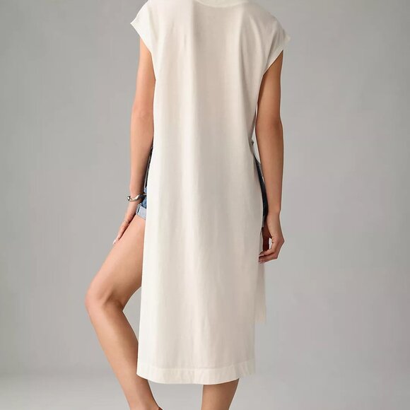 🌴☀️ANTHROPOLOGIE Pilcro Muscle Tee Tunic NWT Oceanside Portugal  SZ L 🌴☀️ - Picture 2 of 6